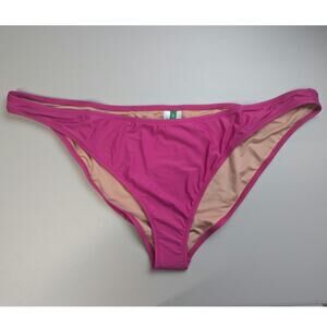 NWT J Crew High Leg Bikini Bottoms Womens 3X Pink Fuscia Heritage 1989 Classic